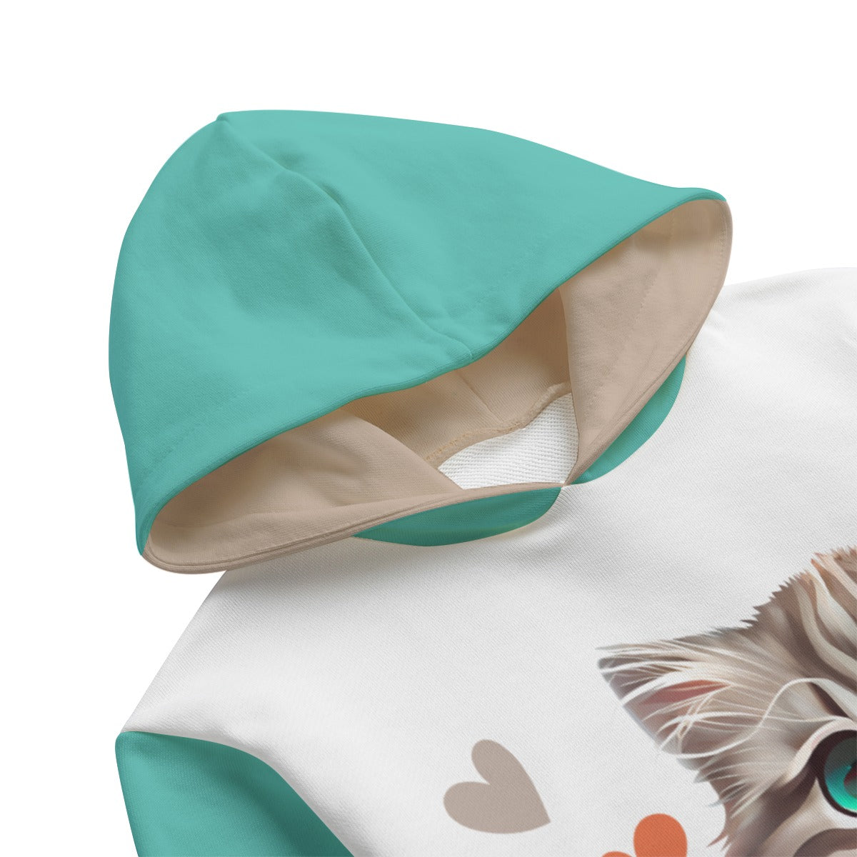 Kid's Love Kitten Pullover Hoodie