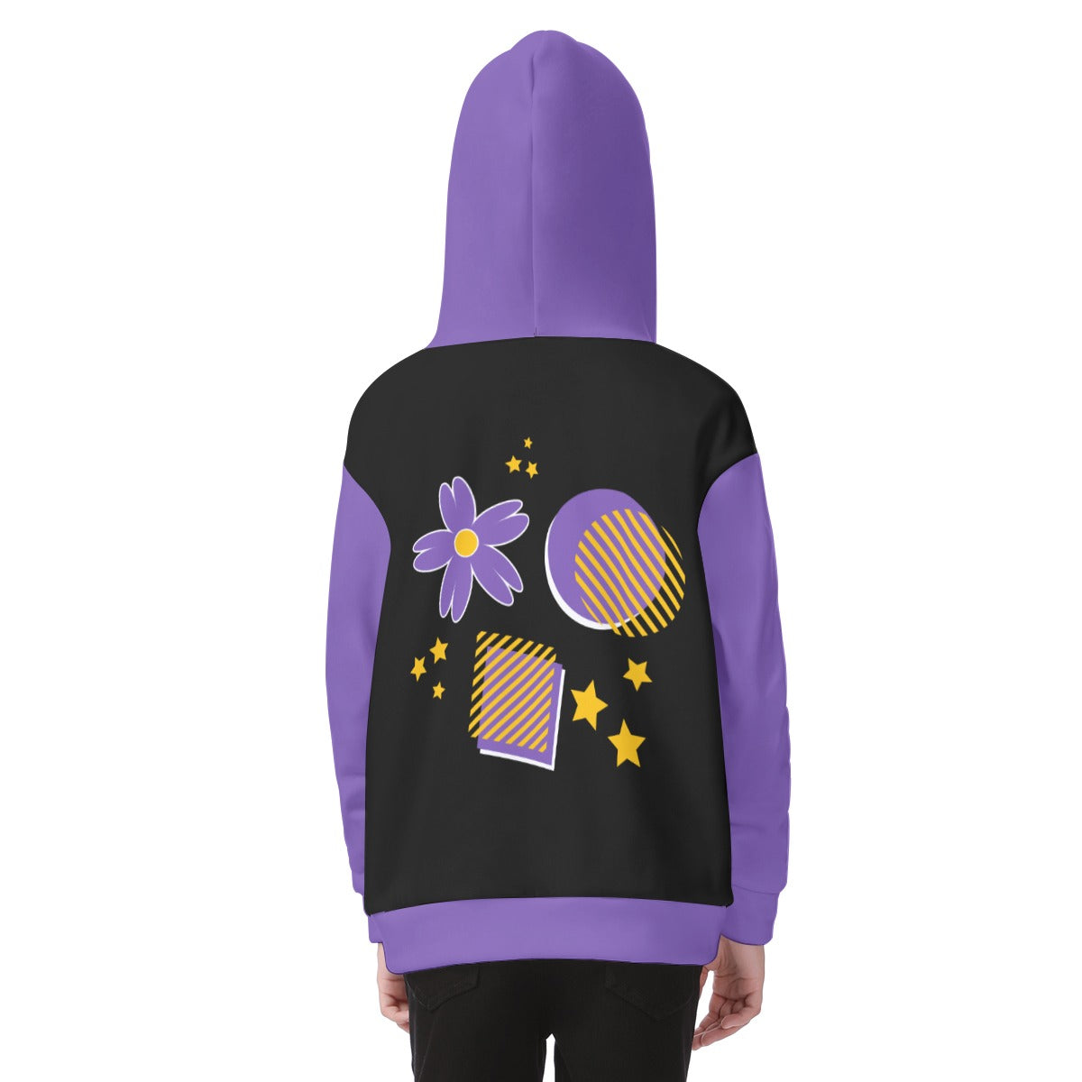 Kid's Purple Party Fleece Zip-Up Hoodie