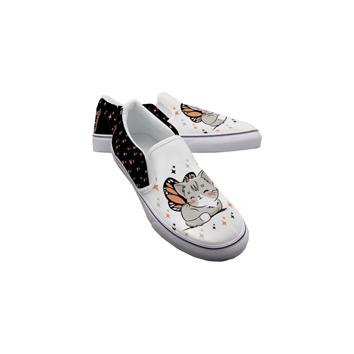 Kid's Butterfly Kitty Slip On Sneakers