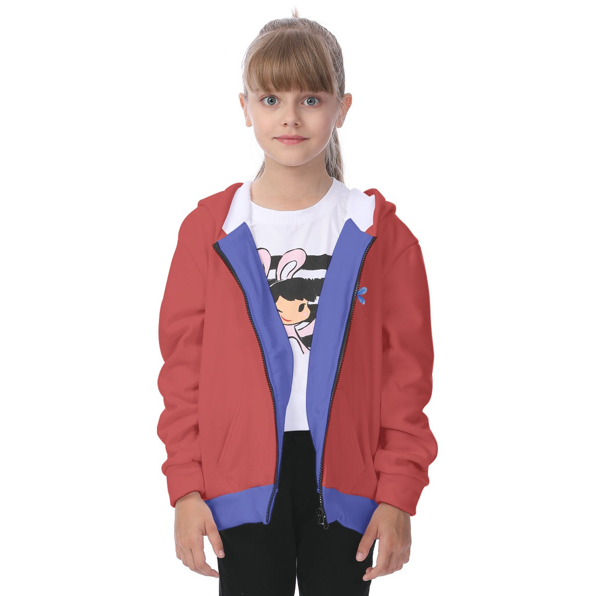 Kid's Wacky Birds Fleece Zip-Up Hoodie