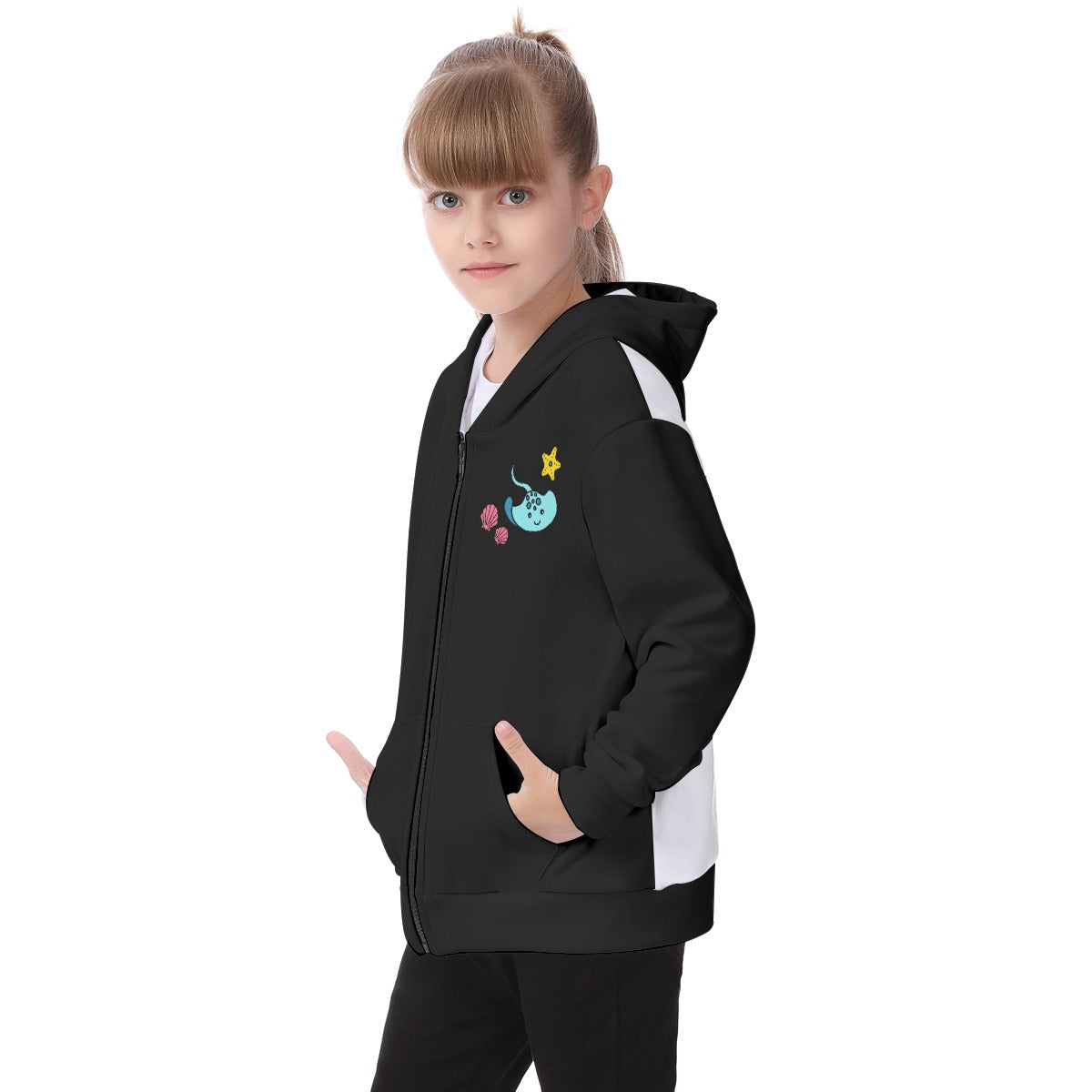 Kid's Fishy Friends Fleece Zip-Up Hoodie