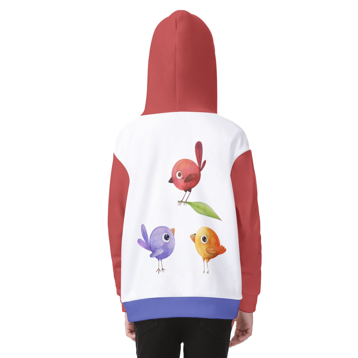 Kid's Wacky Birds Fleece Zip-Up Hoodie