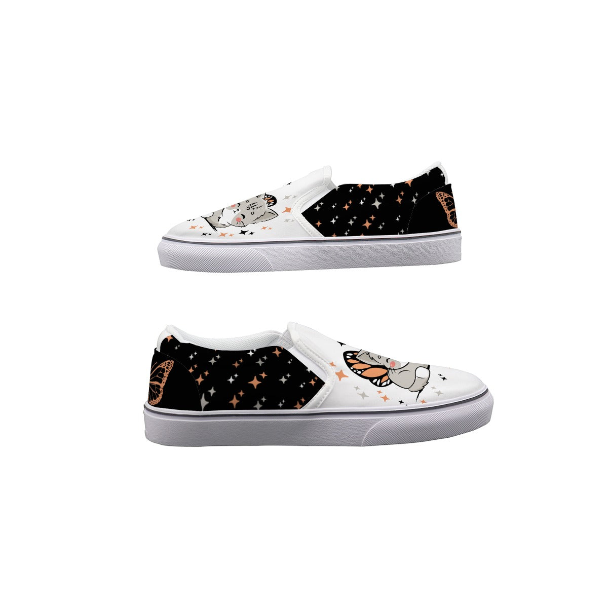 Kid's Butterfly Kitty Slip On Sneakers