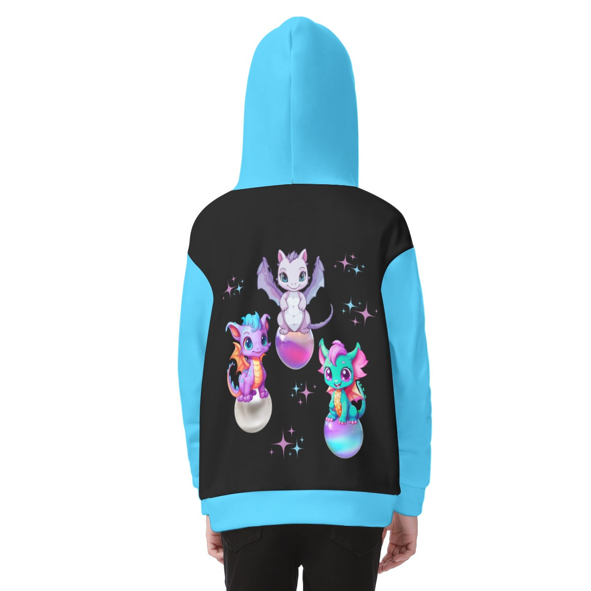 Kid's Space Dragons Fleece Zip-Up Hoodie