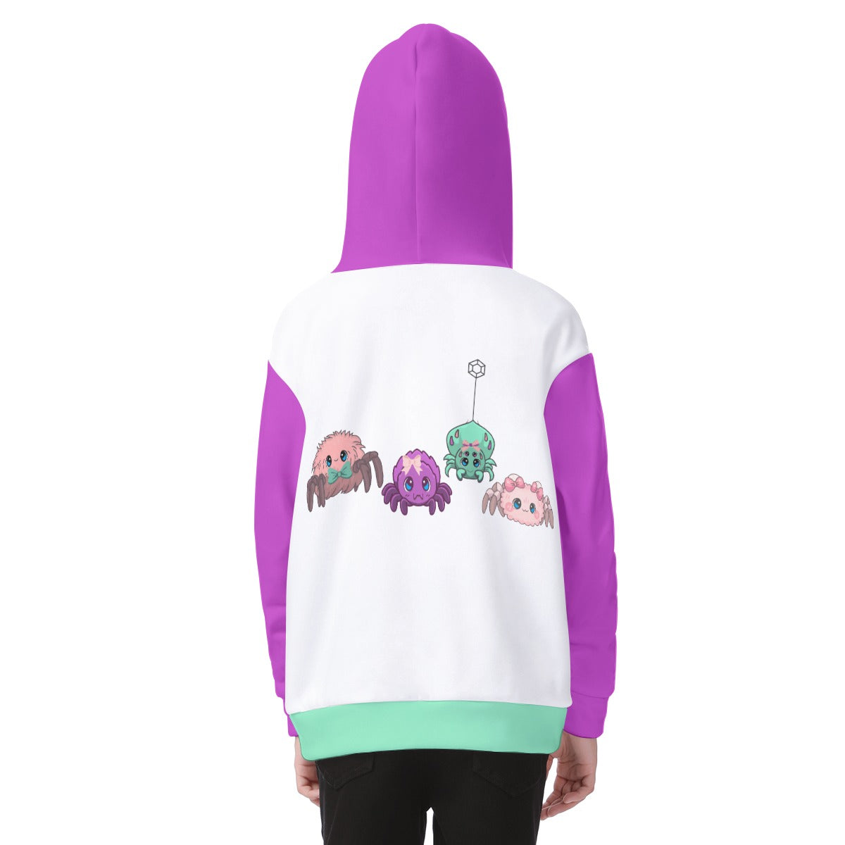 Kid's Bow-dacious Spiders Fleece Zip-Up Hoodie