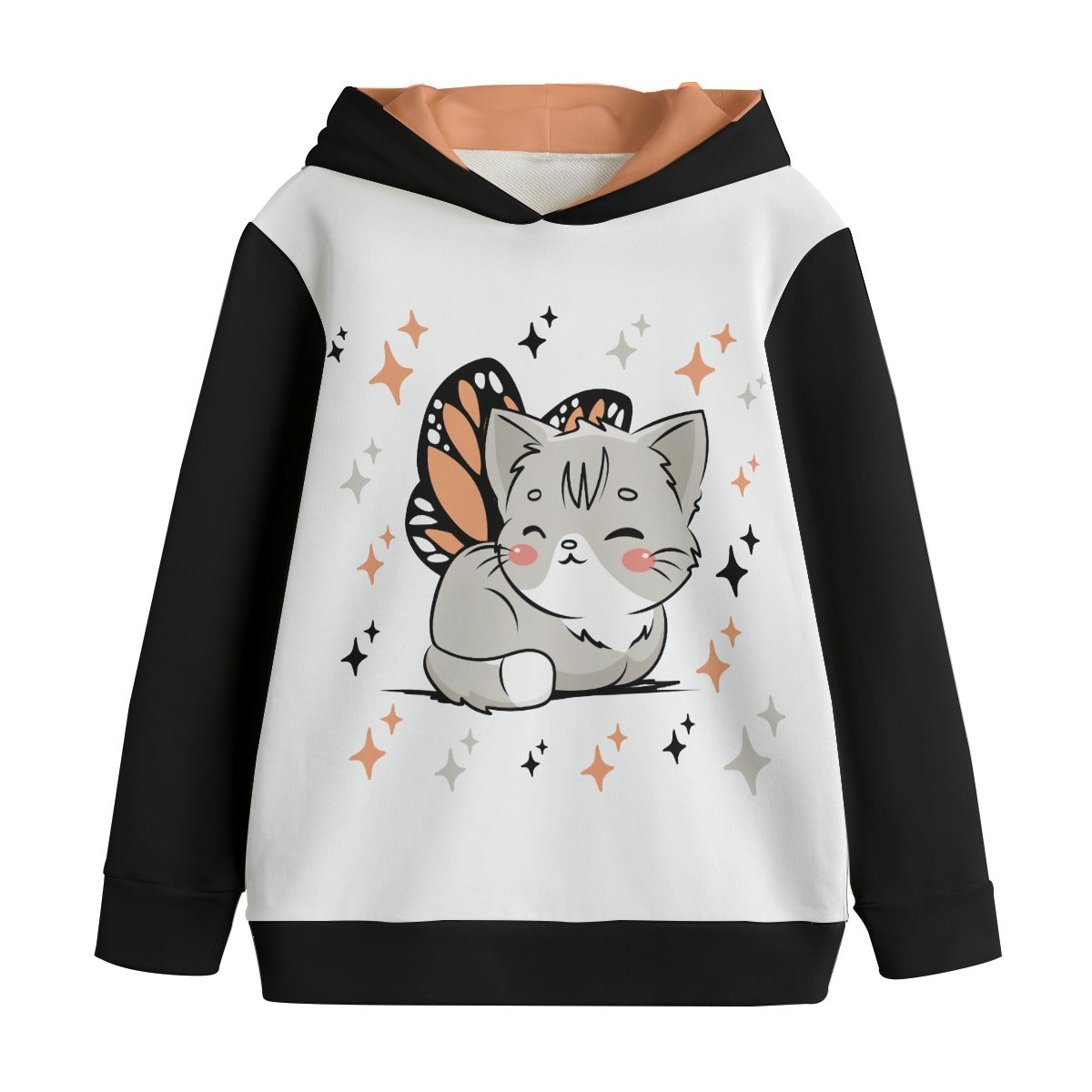 Kid's Butterfly Kitty Pullover Hoodie