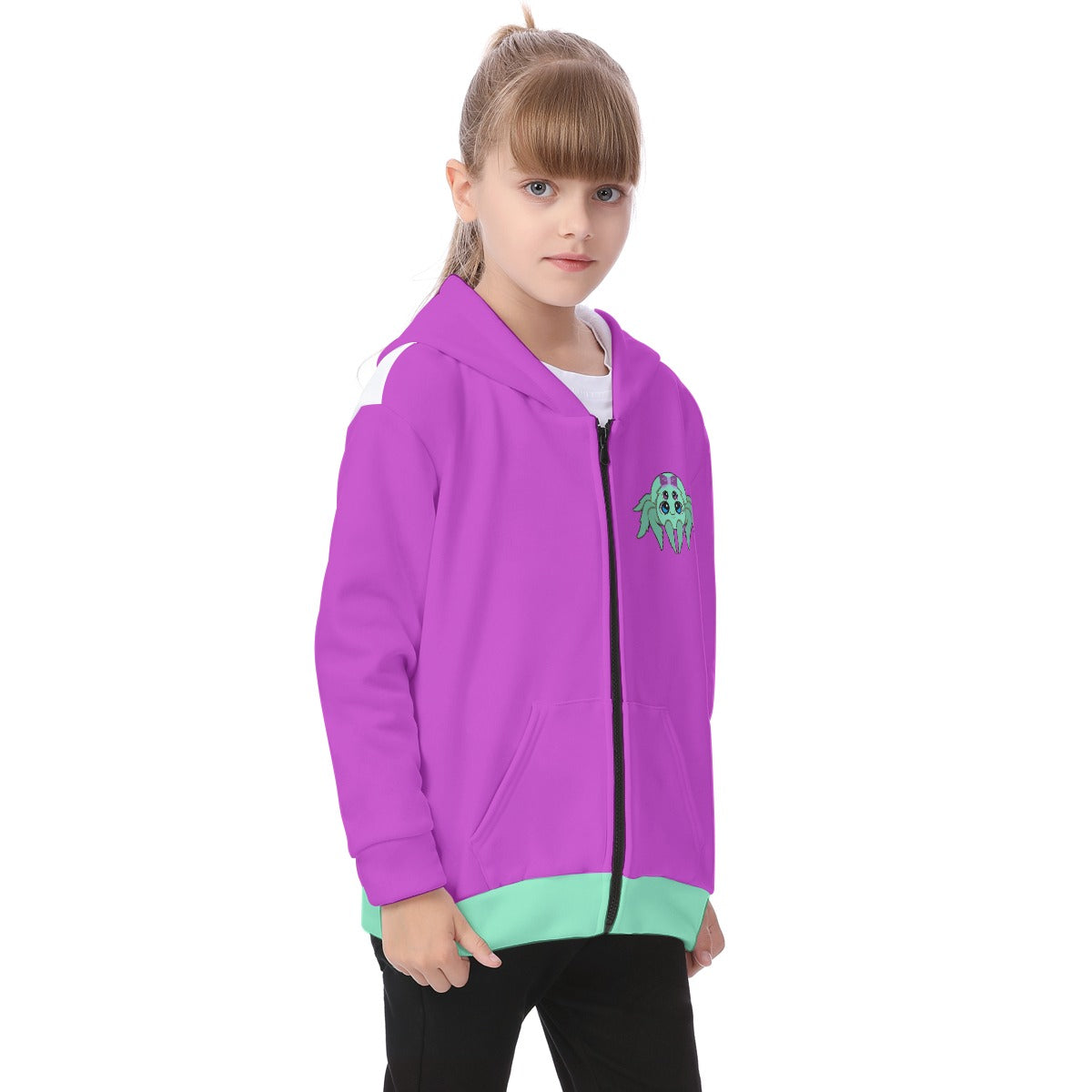 Kid's Bow-dacious Spiders Fleece Zip-Up Hoodie