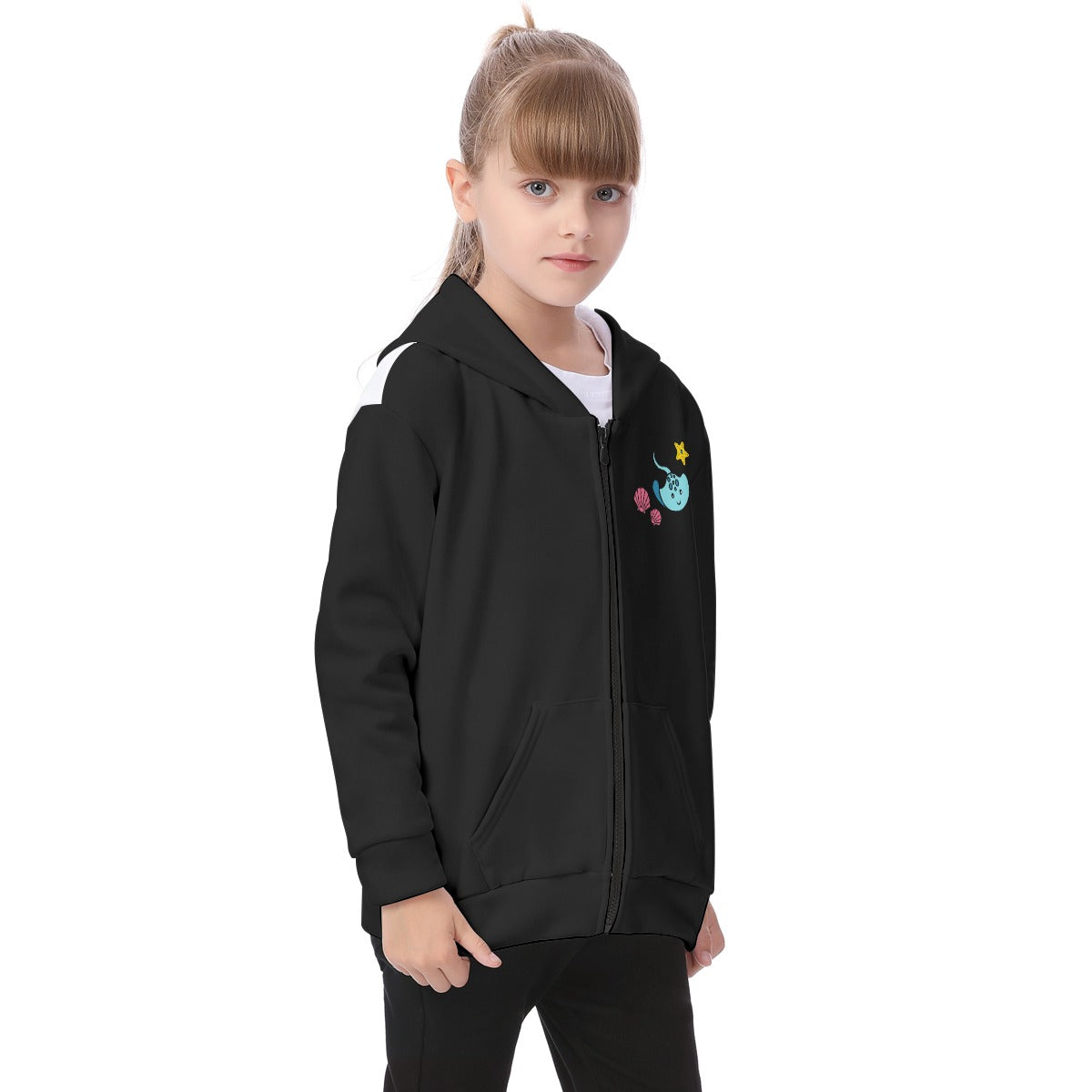 Kid's Fishy Friends Fleece Zip-Up Hoodie