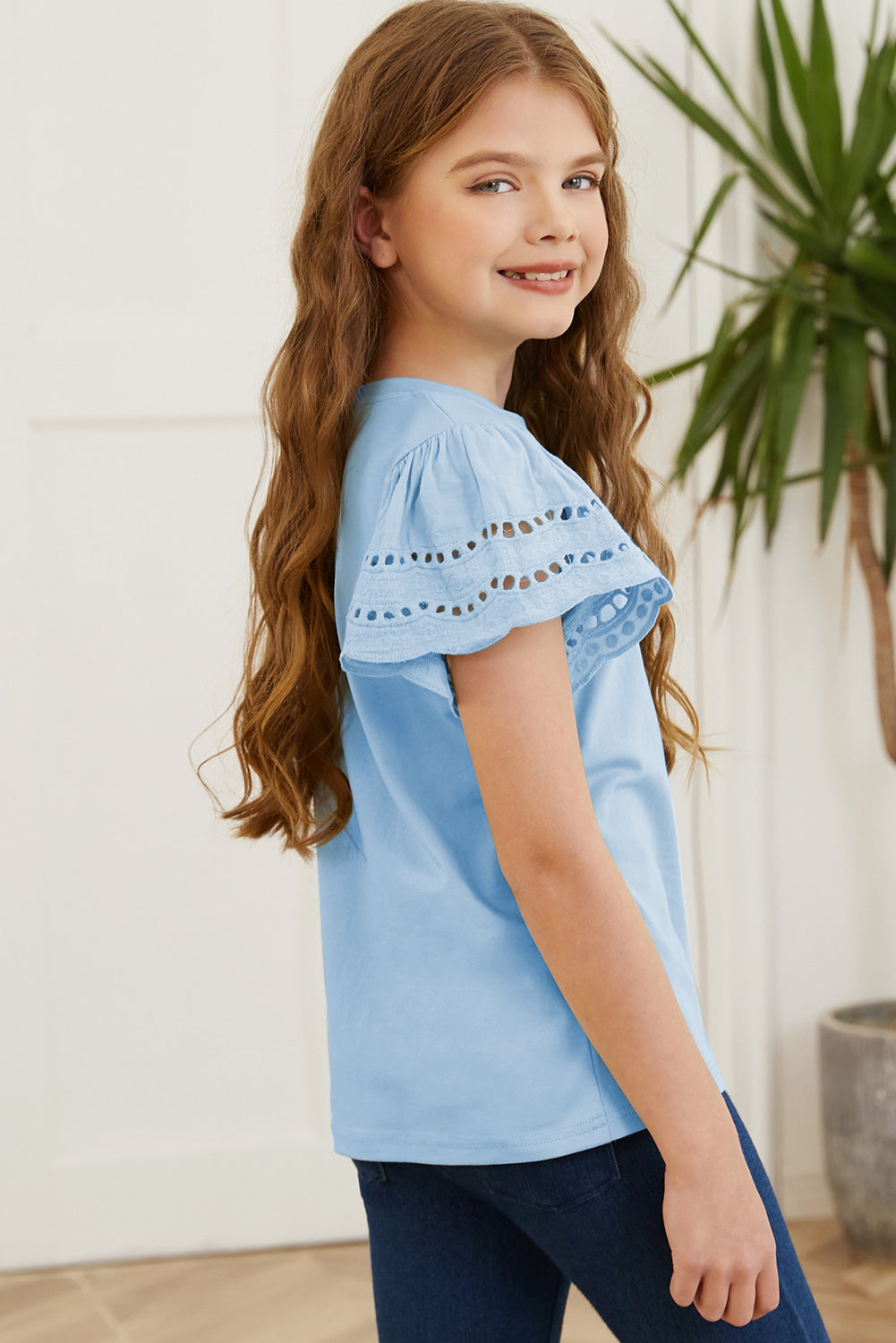 Kid's Summer Flutter Sleeve Top