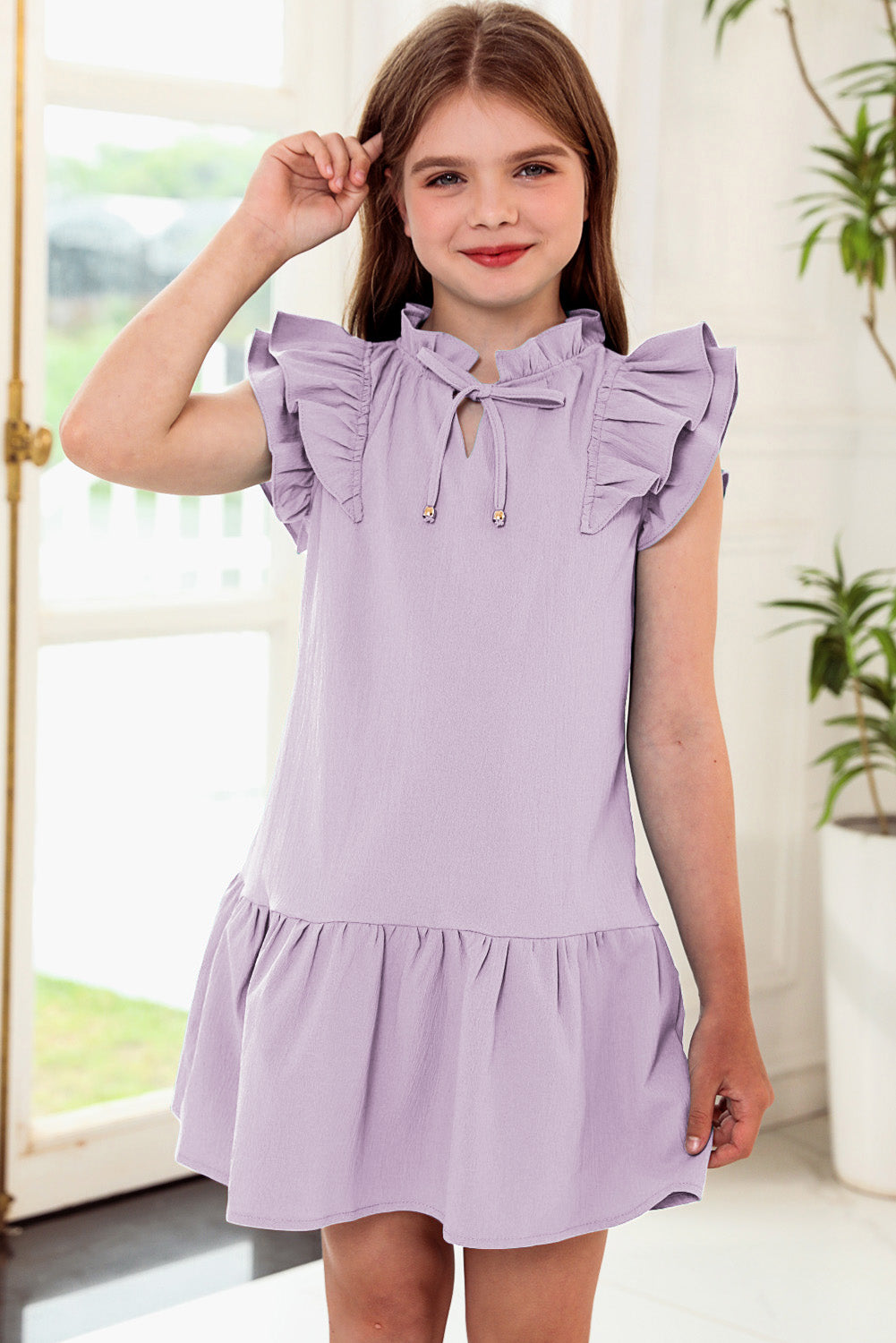 Kid's Summer Flutter Sleeve Dress
