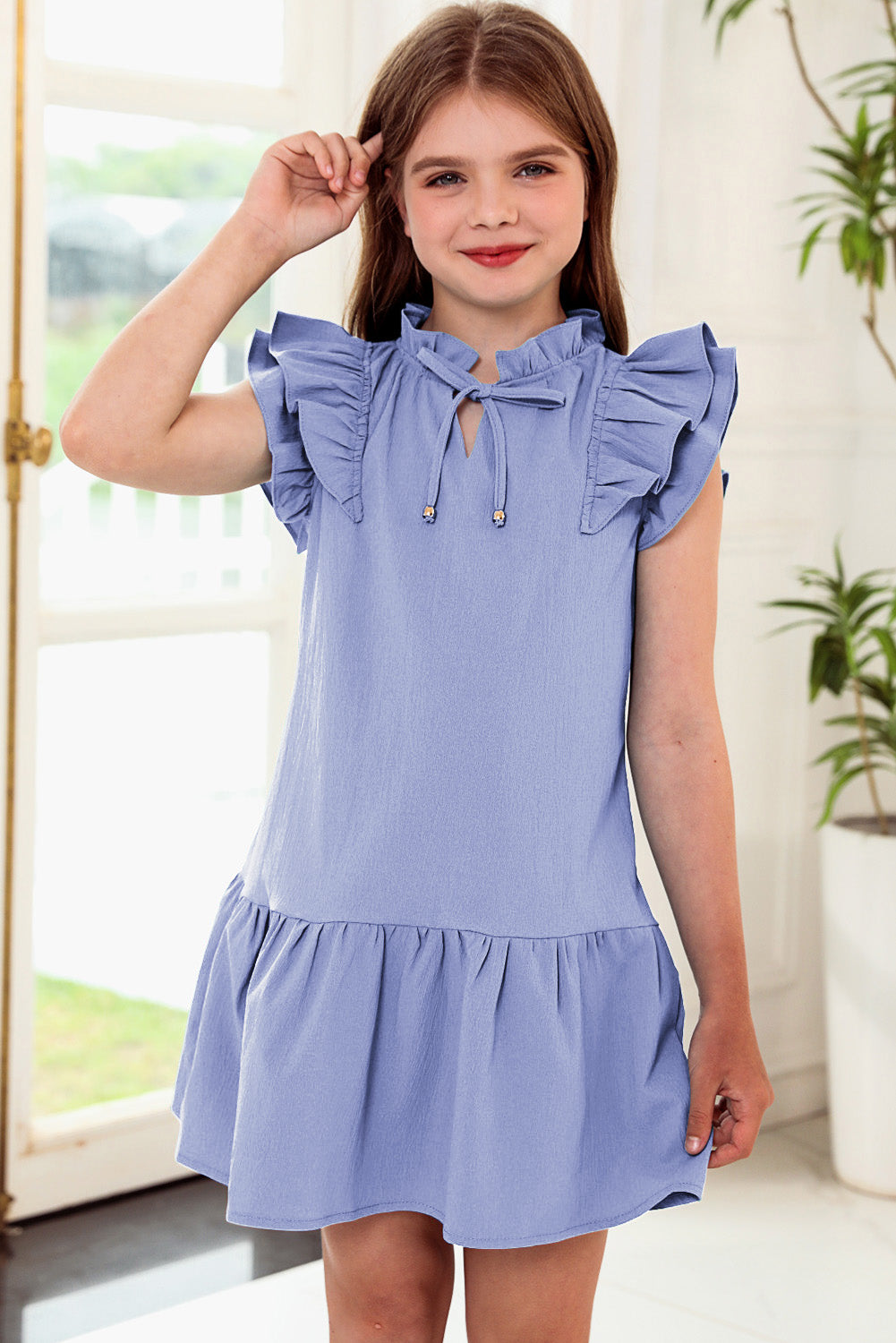 Kid's Summer Flutter Sleeve Dress
