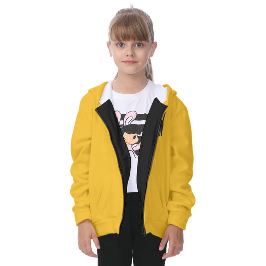 Kid's Silly Cat Fleece Zip-Up Hoodie