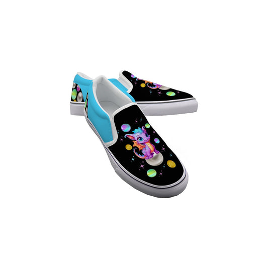 Kid's Space Dragons Slip-On Sneakers