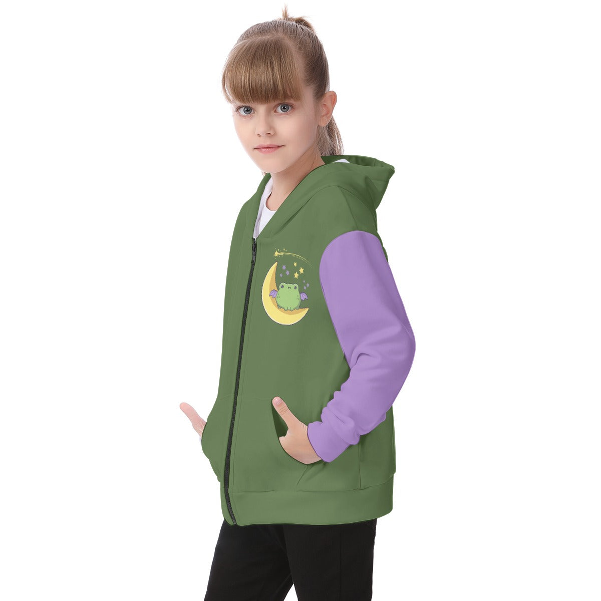 Kid's Magic Frog Fleece Zip-Up Hoodie